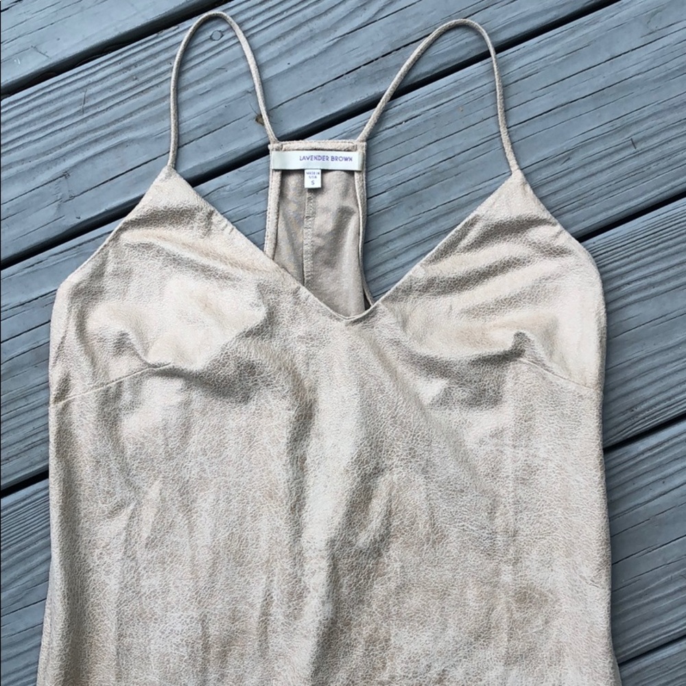 Lavender brown dress